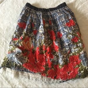 Anthropologie Odille skirt in floral print nwot